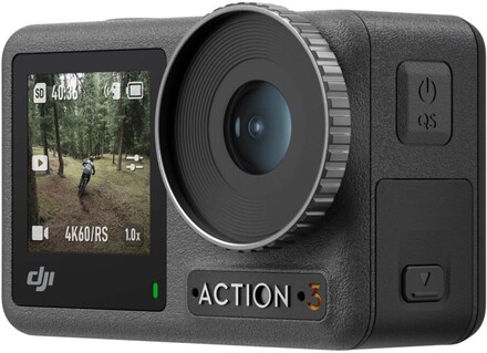 DJI Osmo Action 3 - Aktionkamera - 4 K / 120 fps - Wi-Fi, Bluetooth - undervatten upp till 16 m