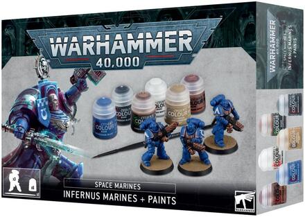 Warhammer 40K: Space Marines Infernus Marines + Paints