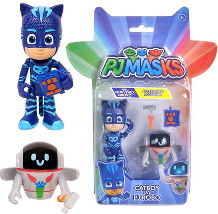 2-Pack PJ Masks Pyjamashjältarna Figurer Rörliga Leder Kattpojken Och PJ Robot