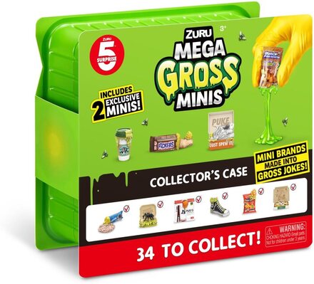 5 Surprise Zuru Mega Gross Minis Collector's Case