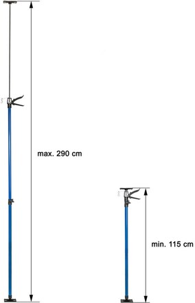 4 takstöd 115 – 290cm - blå