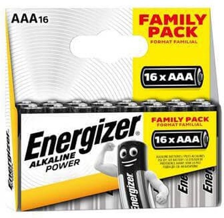 ENERGIZER Batteri AAA/LR03 Alkaline Power 16-pack