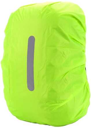 INF Regnskydd för ryggsäck med reflexremsa Grön M