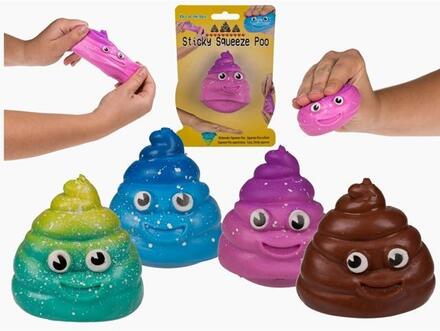 2-Pack Sticky Squeeze Poo Stressboll Klämboll Fidget Toy Stress Bajs