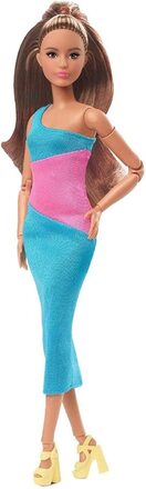 Barbie Signature Looks Posable Doll Petite Long Brunette Hair #15 Docka