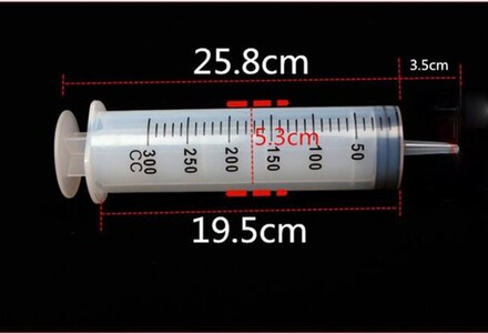 Multifunktion Syringe Stor Kapacitet Tjock-mouthed Perfusion Funktion För Feeding Enema Oil Pumping Dispensing 300ml