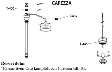 Reservdelar till Ifö Carezza reservdel: T-407 7899921 Membran (till -64)