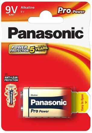 Panasonic 9V Pro Power alkaline batteri 6LR61