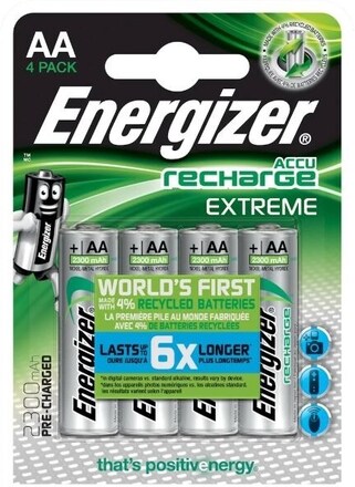 Energizer Batteri Aa/Lr6 Laddbart Ni-Mh 2300Mah 4-Pack