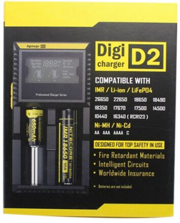 TD® snabb och kraftfull batteriladdare /DIGI CHARGER D2 / Intelligent digital LCD-laddare / LCD-display LED-lampor