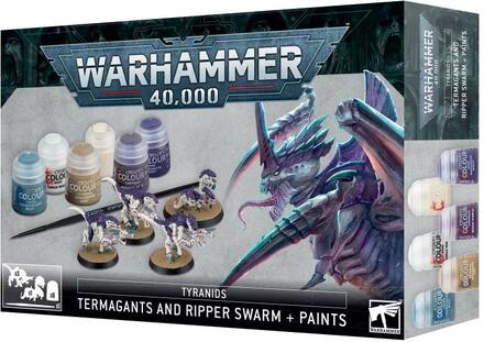 NY! Tyranids: Termagants and Ripper Swarm + Paints Set Warhammer 40 000