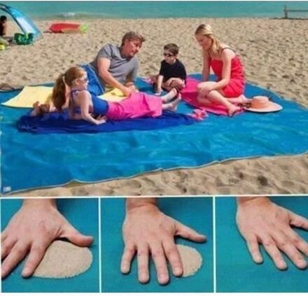 NY11867-Anti-sand strandhandduk - ingen sand - för dig som alltid gillar att hålla sig ren 150 x 200 cm