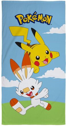 Pokemon Handduk 70x140 cm Pikachu & Scorbunny