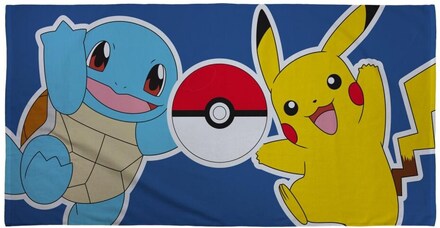Pokemon Handduk 70x140 cm Pikachu & Squirtle