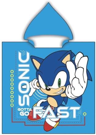 Sonic Gotta Go Fast Badponcho Badhandduk Poncho 110x55cm