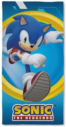 Sonic The Hedgehog Strandhandduk med logotyp