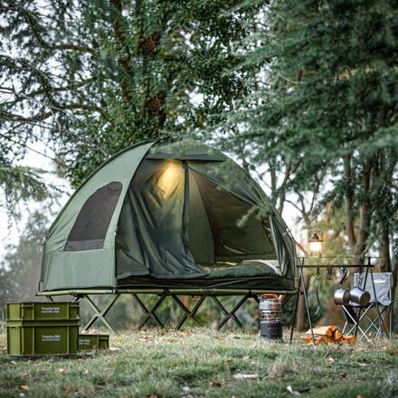 SoBuy,4-i-1 tält med sovsäck för campingstol, hopfällbar barnsäng och tillbehör,OGS32-L-GR