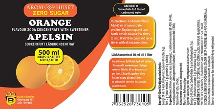 Zero Apelsin Läskkoncentrat till 12,5 L läsk