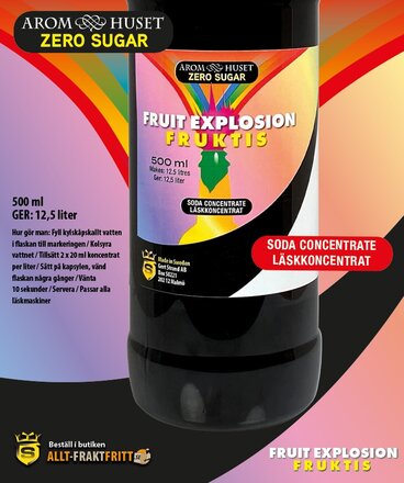 Zero Fruit Explosion Läskkoncentrat till 12,5 L läsk