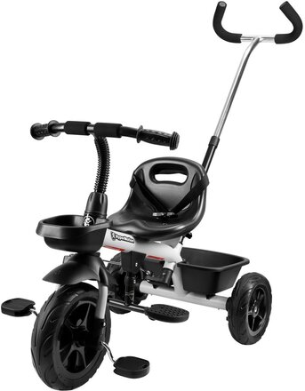HyperMotion, trehjulig cykel för barn med handtag för föräldrar TOBI VECTOR, Ålder 1-4 år, Vikt upp till 20 kg, evigt uppblåsta hjul
