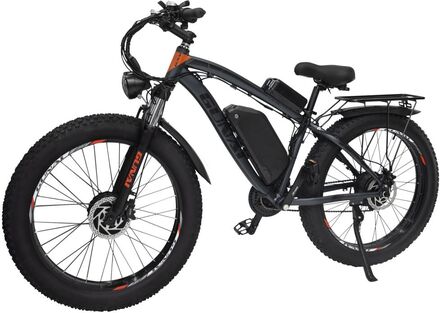 GUNAI GN88 Elektrisk mountainbike 26"*4.0 Fettdäck 1000W*2 Motorer 55km/h Maxhastighet 48V 23Ah Batteri 100km+ Räckvidd