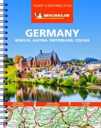 Germany, Benelux, Austria, Switzerland, Czech Republic - Tourist and Motoring Atlas (A4-Spiral)