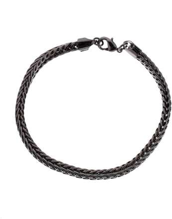 Lyxigt titanium armband + halsband för män i svart eller silver