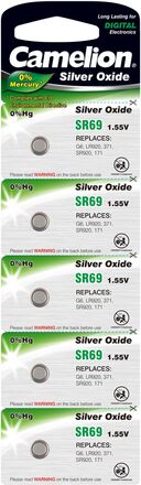 5st Batteri SR69 Silveroxid SG6 G6 371 SR921 Camelion