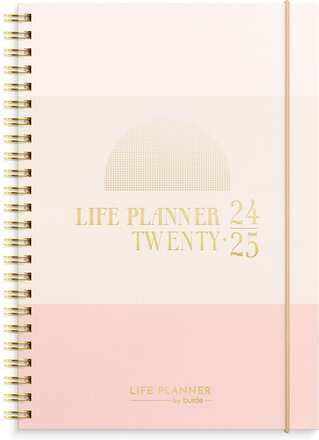 Kalender 24/25 Life Planner Pink Horisontell A5 Burde