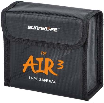 For DJI Air 3 Sunnylife Battery Explosion-proof Safe Bag Protective Li-Po Safe Bag For 3pcs Batteries