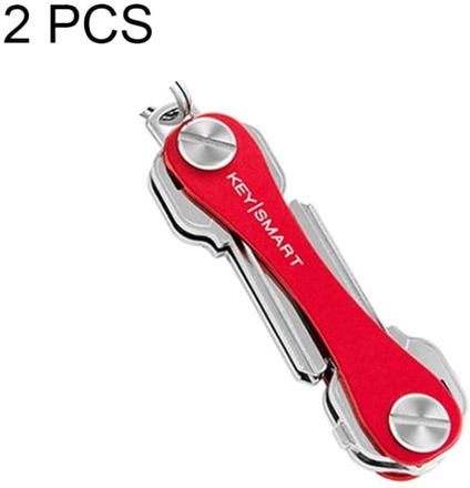 2 PCS QD-81 Large Capacity Metal Key Holder Key Organizer Key Storage Box(Red)