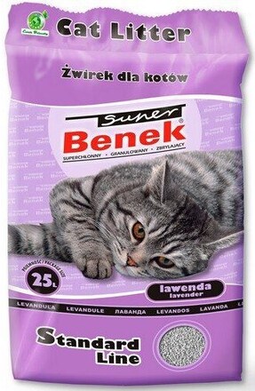 Certech Super Benek Standard Lavender - Klumpande kattströ 25 l (20 kg)