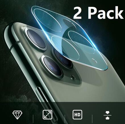 2 Pack iPhone 11, 11 Pro, Pro Max Kamera Härdat Glas Skärmskydd
