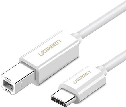 Ugreen 40560, 1 m, USB C, USB B, USB 2.0, 480 Mbit/s, Vit