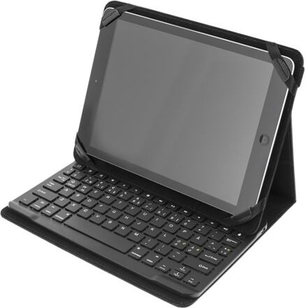 DELTACO Fodral och Bluetooth tangentbord för 10" surfplattor, svart (TB-137)