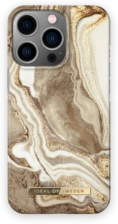 iDeal of Sweden Fashion Case iPhone 14 Plus, Golden Sand Marble
