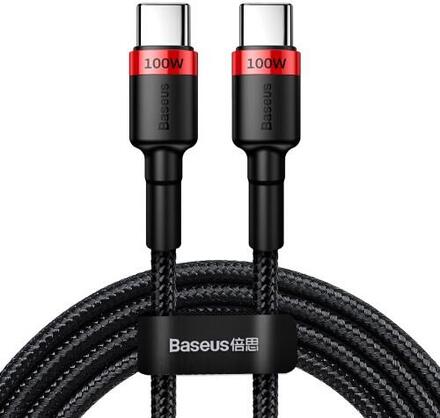 Baseus Cafule USB-C Kabel 100W, PD2.0 2m - Röd/Svart