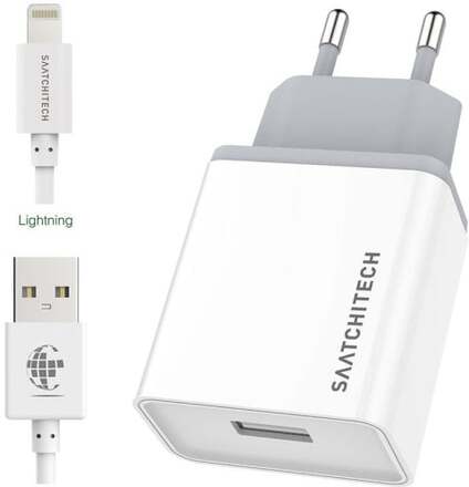 Universal USB-laddare & lightning kabel för iPhone / iPad.10W / 2.1A