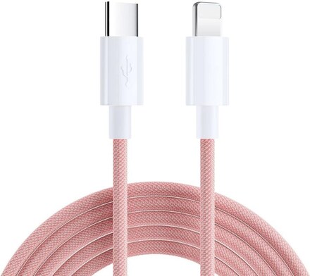 SiGN Boost USB-C till Lightning Kabel, 20W, 2m - Rosa