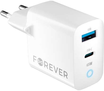 Forever GaN USB-Laddare PD QC 1x USB-C 1x USB 65W