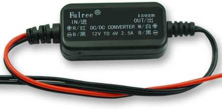 Fulree 12V To 6V 2.5A Vehicle Power Supply DC Ultra Thin Step-Down Power Converter