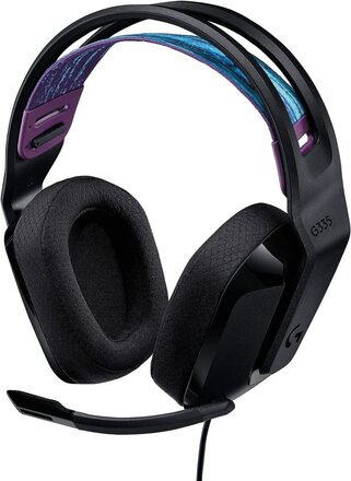 Logitech G335 Wired Gaming Headset, med mikrofon. 3,5 mm ljudjack - svart