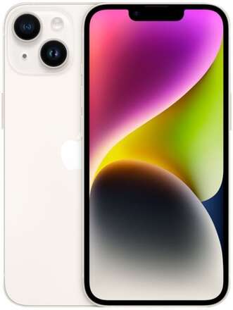 Apple iPhone 14 - 5G smartphone - dual-SIM / Internal Memory 256 GB - OLED-skärm - 6.1" - 2532 x 1170 pixlar - 2 bakre kameror 12 MP, 12 MP - front c