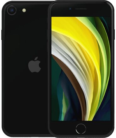 iPhone SE (2020) Black 64 GB Klass B 100% batteri (refurbished)