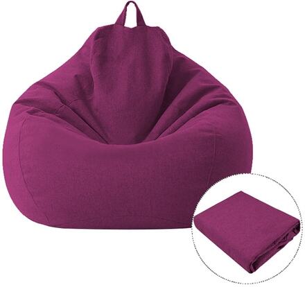 Lazy Sofa Bean Bag Chair Fabric Cover, Size:100 x 120cm(Purple)