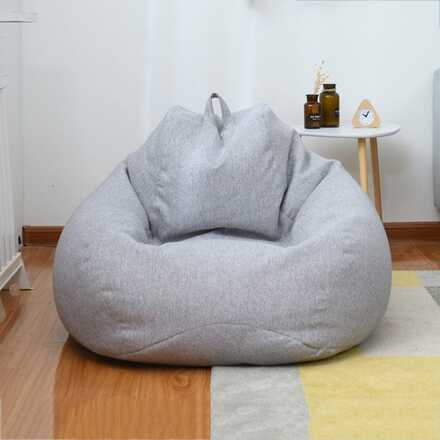 Lazy Sofa Bean Bag Chair Fabric Cover, Size: 90x110cm(Star Gray)