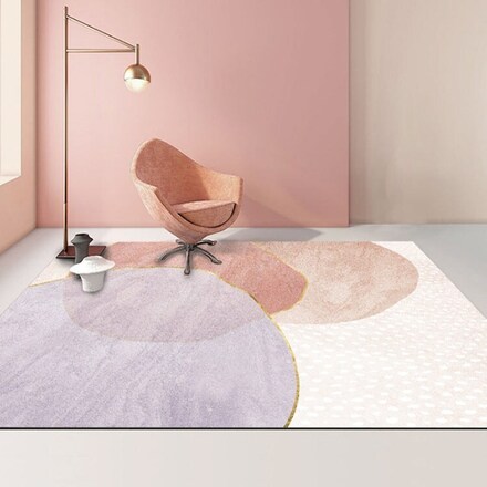 Modern Abstract Geometric Living Room Rug Coffee Table Cushion, Size: 140x200cm(10)