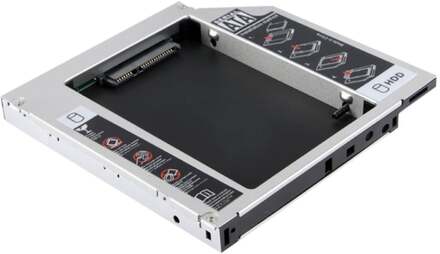 2.5 inch Universal Second HDD Caddy, SATA to SATA HDD Hard Drive Caddy, Thickness: 12.7mm