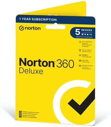 NORTON - 360 Deluxe 5 Devices 1 Year