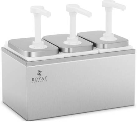 Royal Catering Såsdispenser - 3 pumpar - 3 x 2 l